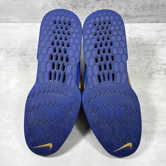 Nike Romaleos 3 Weightlifting Shoes - Men's Size 9 - Blue Gold - Picture 8 of 9